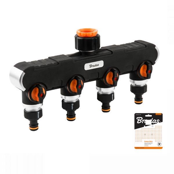 Распределитель BLACK LINE HEAVY DUTY с 4 кранами РЗ 1" до РЗ 3/4" (ECO-PWB3044)