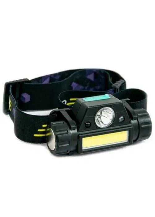 Фонарь налобный Martec Headlamp LED с аккумулятором USB 2 лампы XPE+COM 500 лм (9312733)