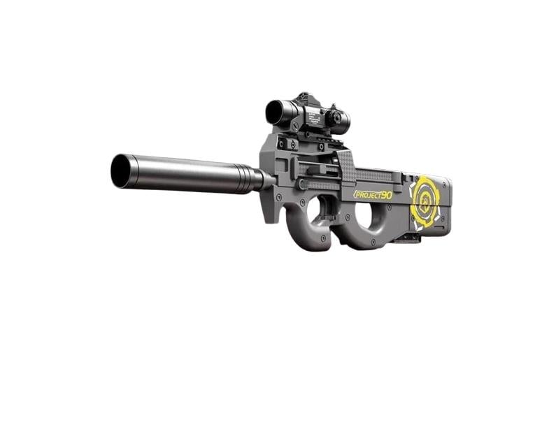 Игрушечный автомат P90 пластиковый механический стреляет мягкими пулями (1815373698)
