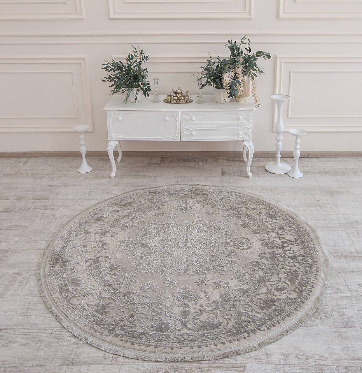 Килим акриловий Taboo g980b коло 200x200 см Grey (75552020)