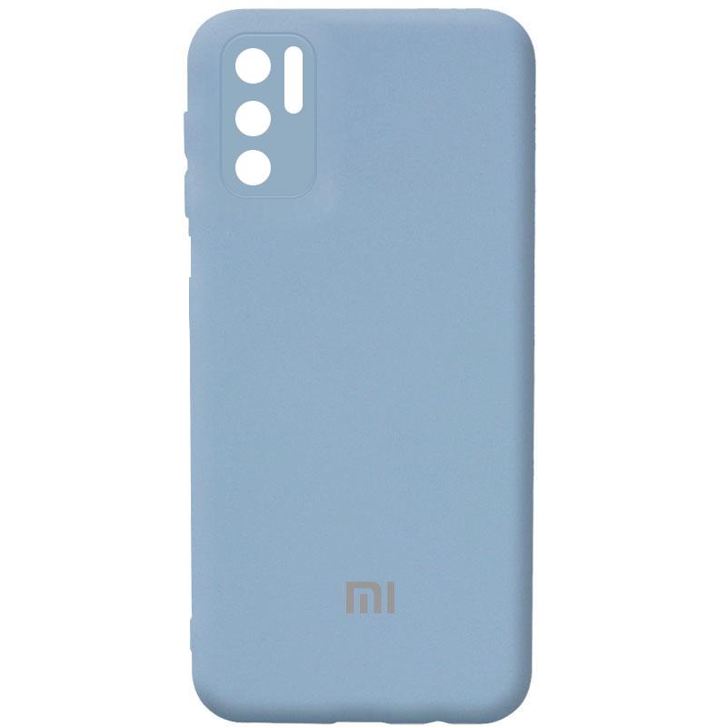 Чехол Silicone Cover Full Camera (AA) для Xiaomi Redmi Note 10 5G/Poco M3 Pro Голубой/Lilac Blue - фото 1