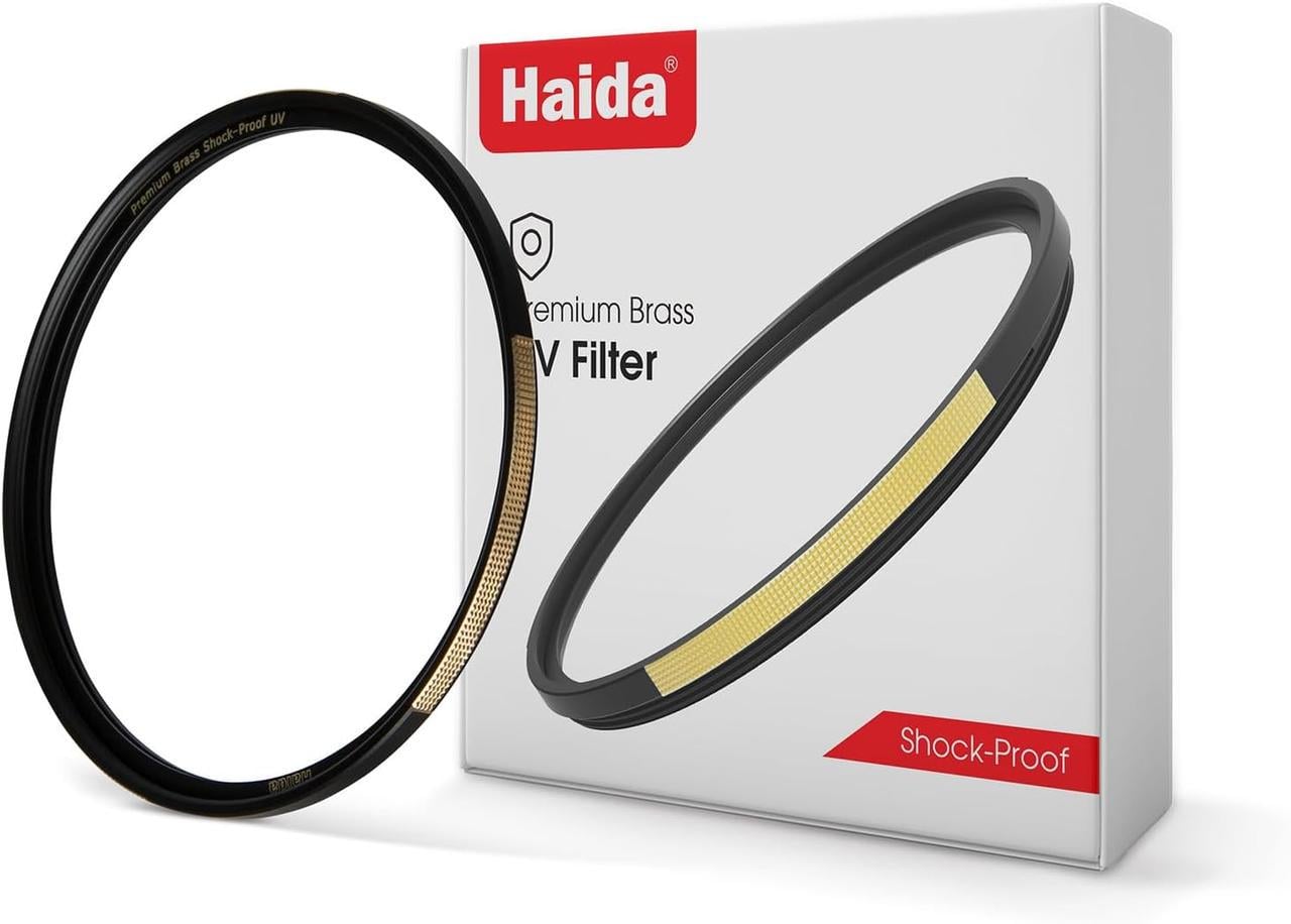 Светофильтр защитный ударопрочный Haida Premium Brass Shock-Proof UV Filter 58 мм