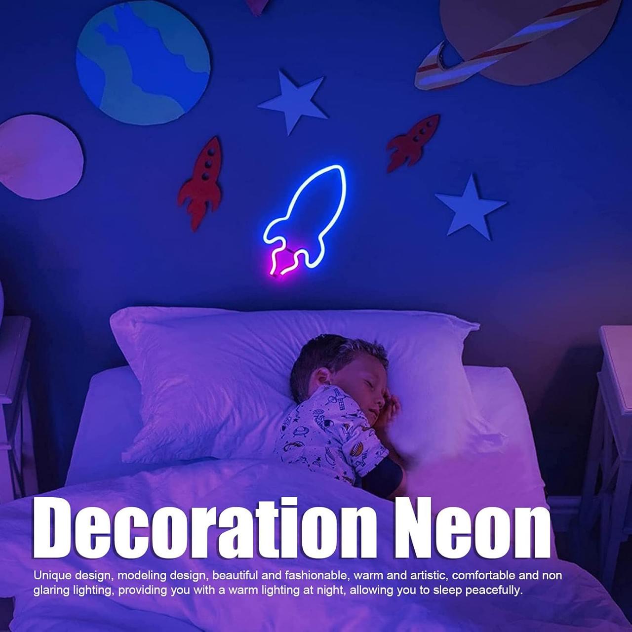 Светильник-ночник настенный Ракета светодиодный на батарейках/USB (748408) - фото 6 Светильник-ночник настенный Ракета светодиодный на батарейках/USB (748408) - фото 6