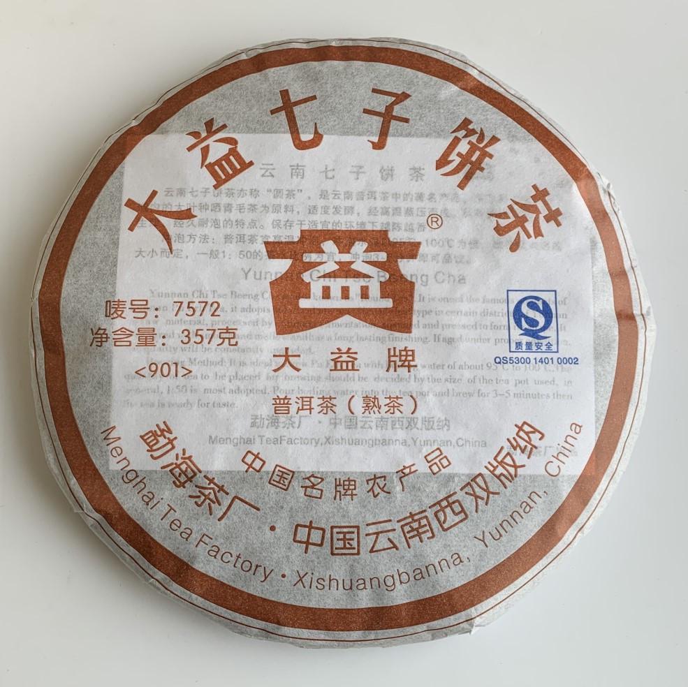 Чай Шу Пуэр Да И 7572 2007 год блин 357 г
