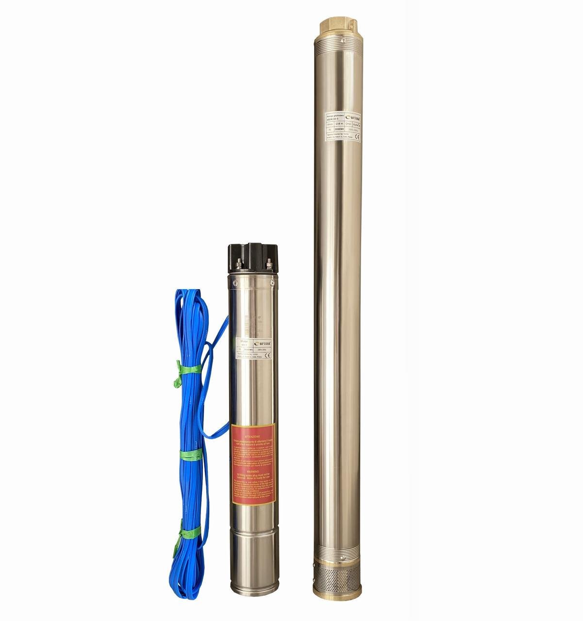 Насос свердловинний 4SD 8/20 3,0 кВт 116 м 3-х фазний з підвищеною стійкістю до піску (000011688)