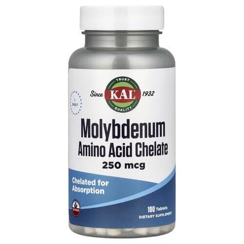 Добавка KAL Molybdenum Amino Acid Chelate 250 mcg 100 табл. (CAL-49615)