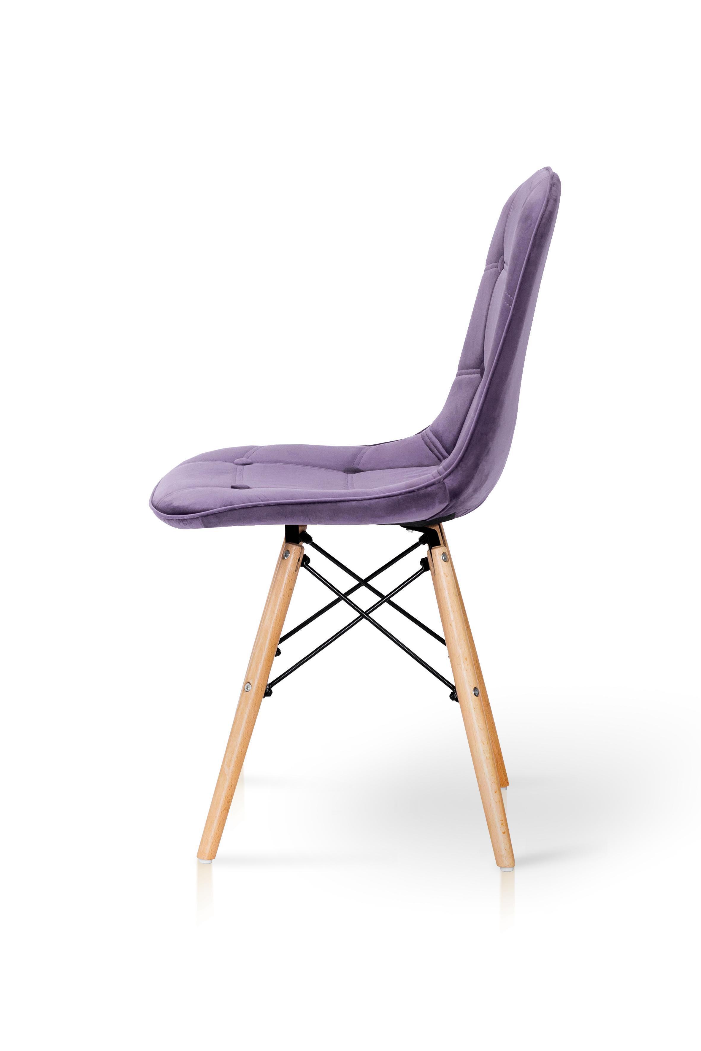 Стілець для кухні та вітальні Джастін Justin велюр 460х840х500 мм Бузковий (GAА0052509) - фото 3 Стілець для кухні та вітальні Джастін Justin велюр 460х840х500 мм Бузковий (GAА0052509) - фото 3