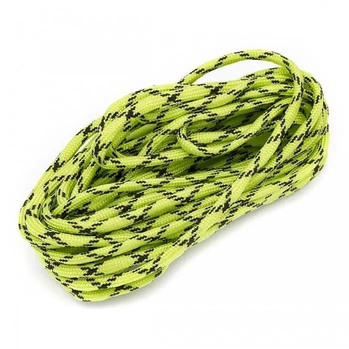Шнур паракорд 7-жильный полосатый для темляка/брелоков/аммуниции 4 мм 5 м Зелено-желтый (2675674667)