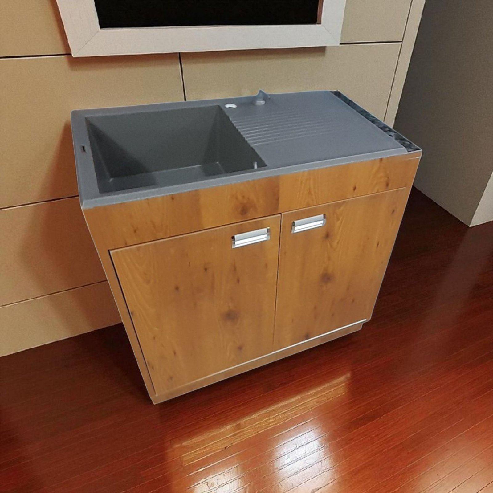 Тумба кухонна пластикова Mikola-M із покриттям HPL 3169 мат з кам'яною мийкою Адамант 90 см (2413) - фото 11 Тумба кухонна пластикова Mikola-M із покриттям HPL 3169 мат з кам'яною мийкою Адамант 90 см (2413) - фото 11