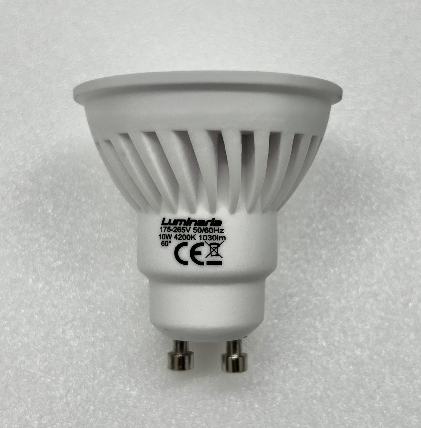 Лампа Luminaria LED CERAMIC GU10 10W 4200K 60° Нейтральный белый - фото 3 Лампа Luminaria LED CERAMIC GU10 10W 4200K 60° Нейтральный белый - фото 3