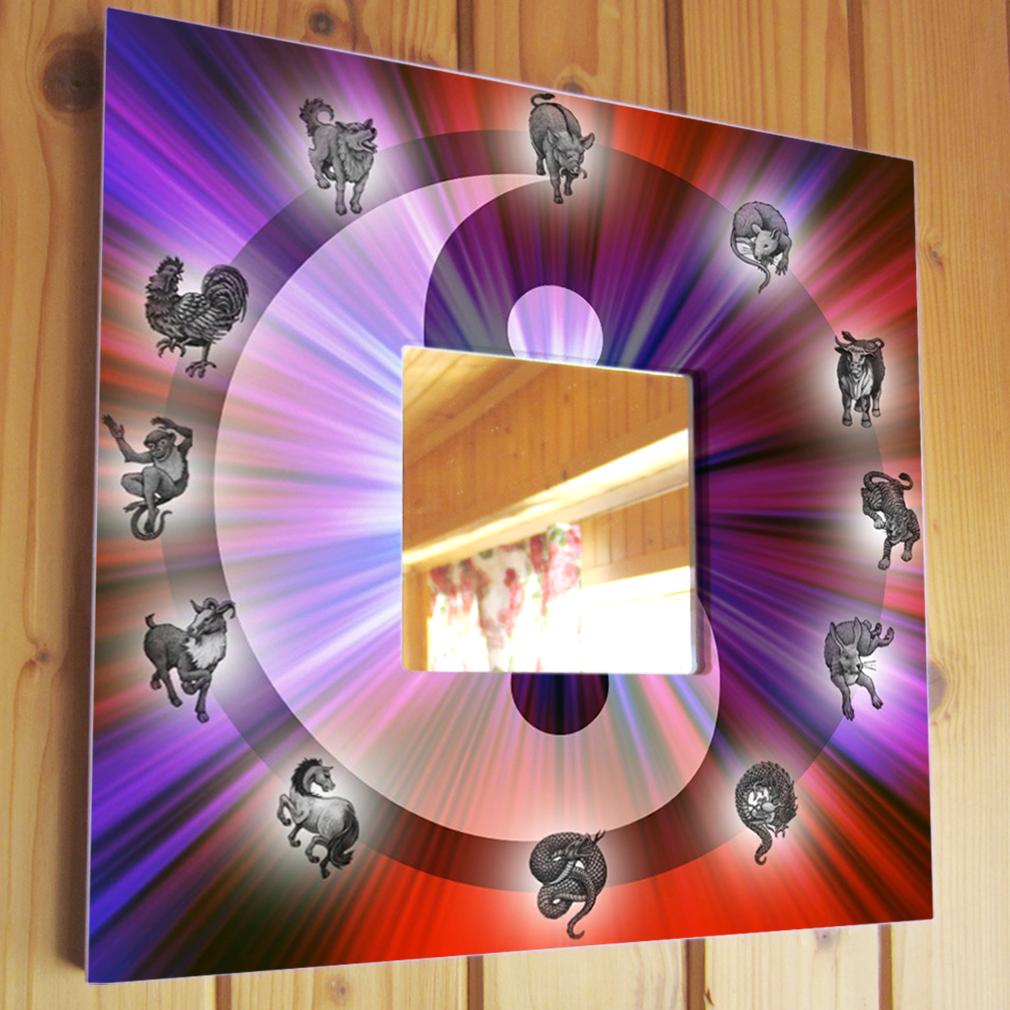 Зеркало декоративное с изображением Знаки зодиака 260х260 мм (M03021)