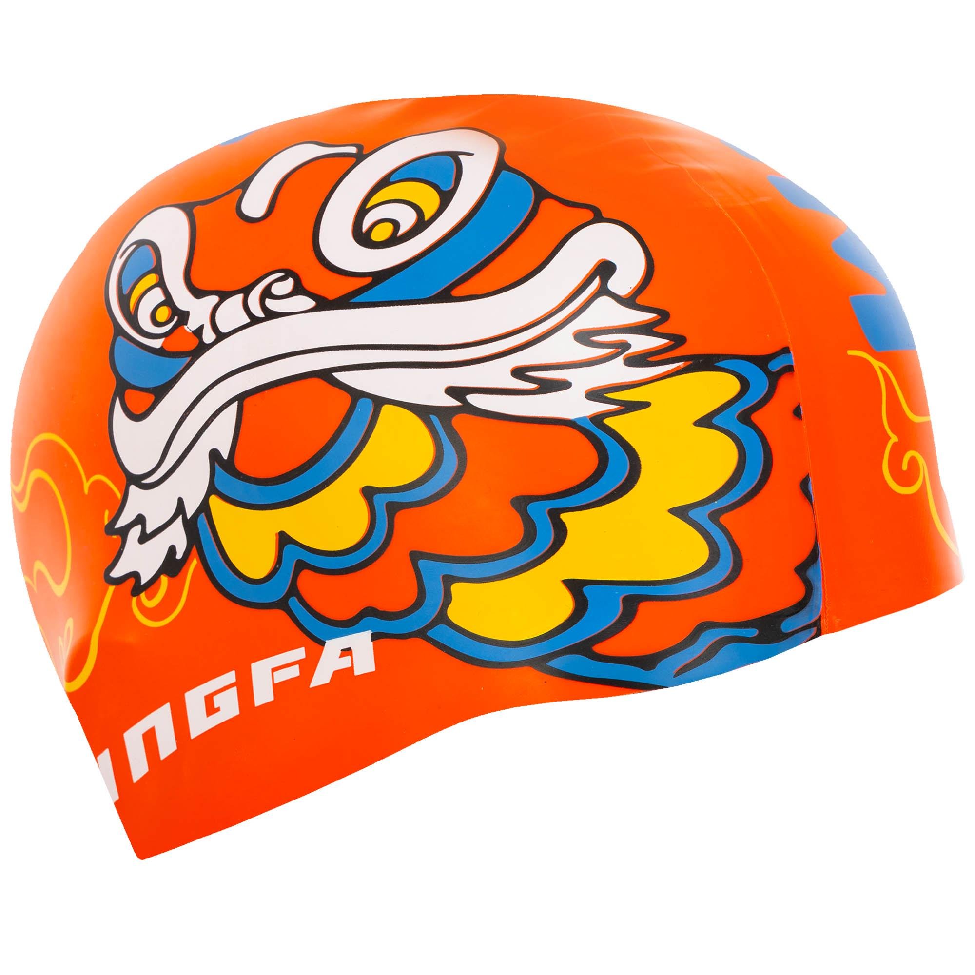 Шапочка для плавання дитяча YINGFA K0012 силіконова Червоно-синій (K0012_Красный-синий) - фото 2