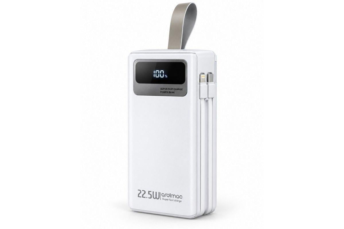Повербанк Aroimac ORA503 40000 mAh с быстрой зарядкой 22,5W Fast Charge QC3 Белый (ORA503)