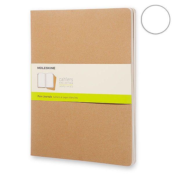 Набор блокнотов Moleskine Cahier больших 3 шт. Бежевый (QP433) - фото 6