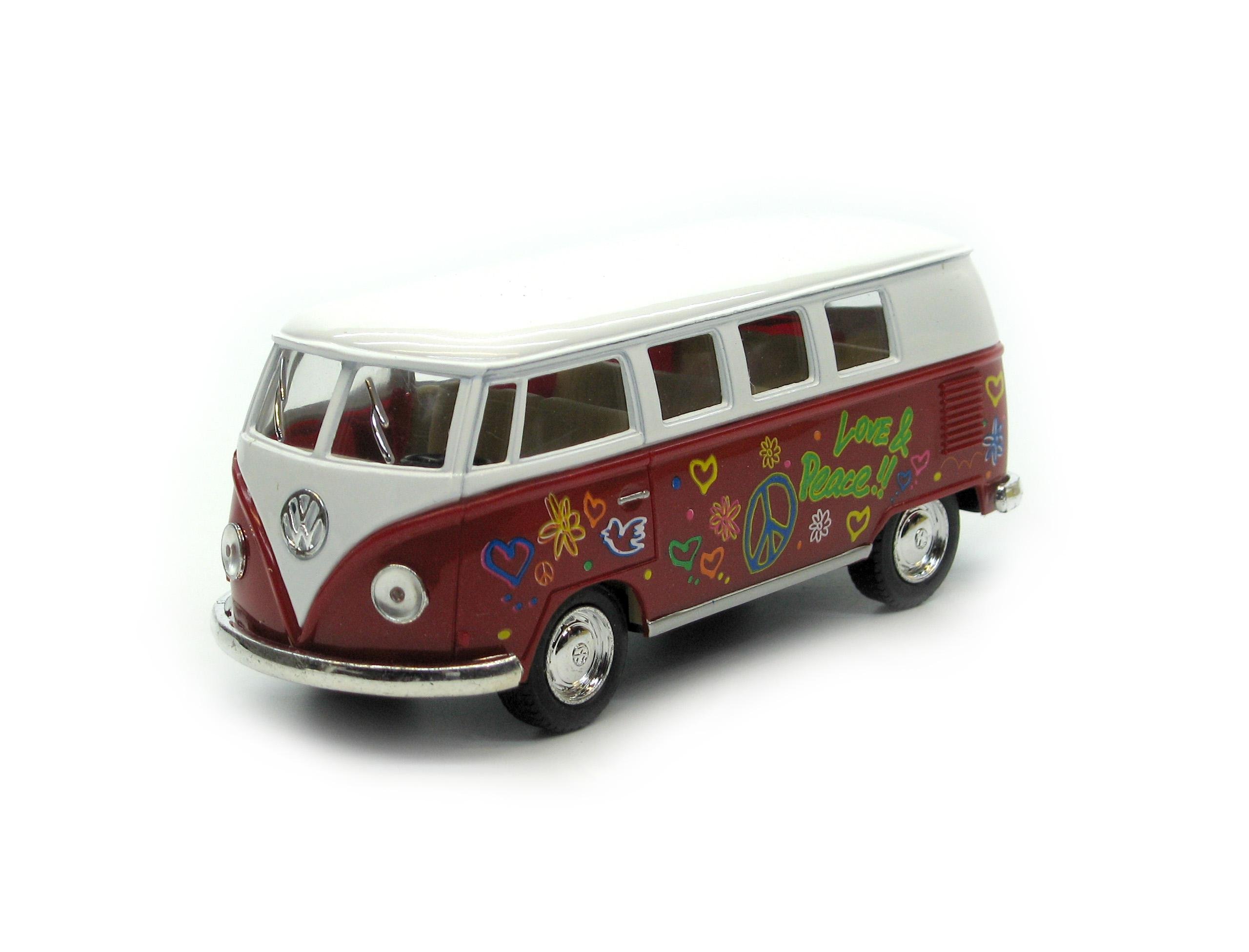 Машина металлическая KT5060WF Volkswagen Classical Bus with printing 1962 (KT5060WF Red)