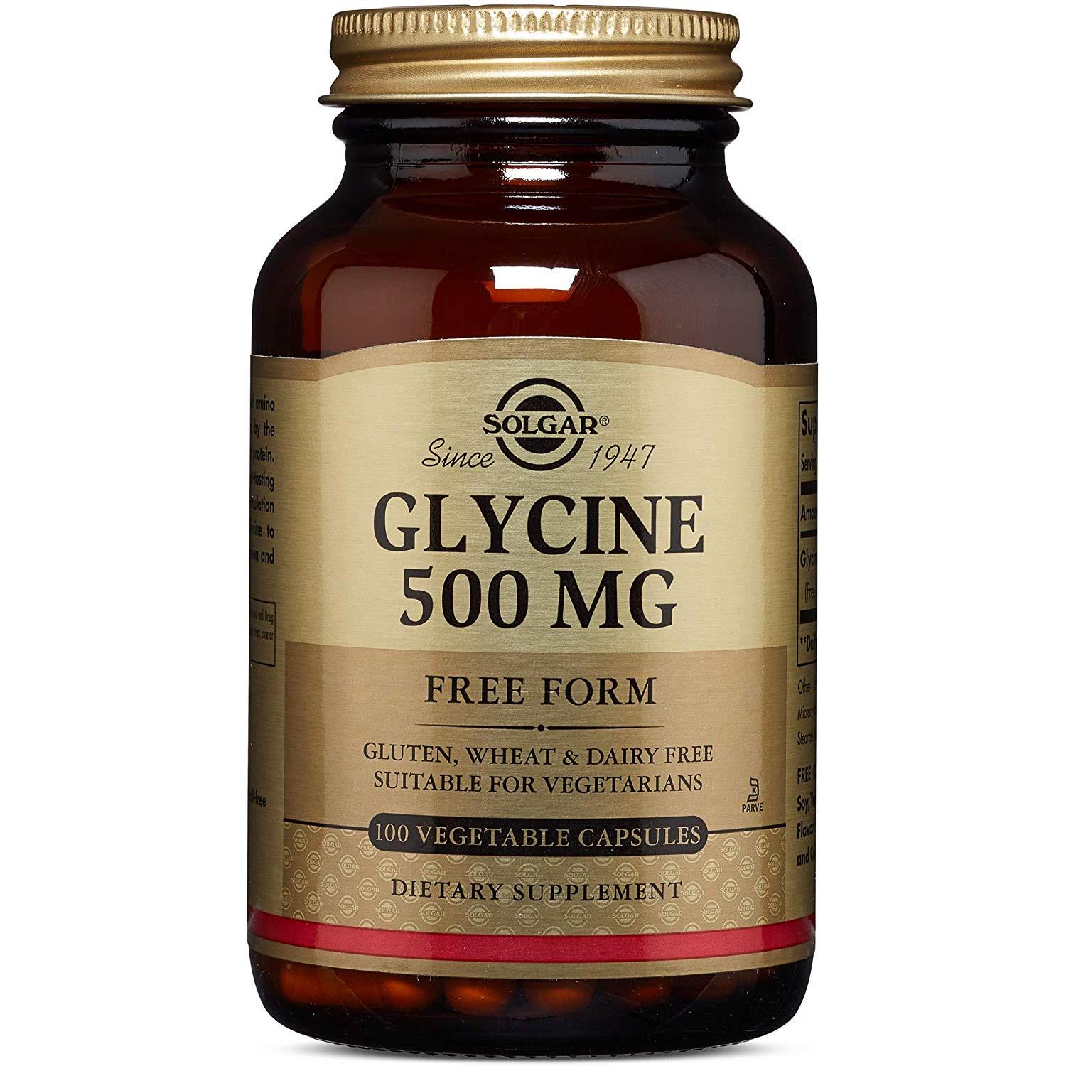 Гліцин Solgar Glycine 500 mg 100 Vegetable Capsules