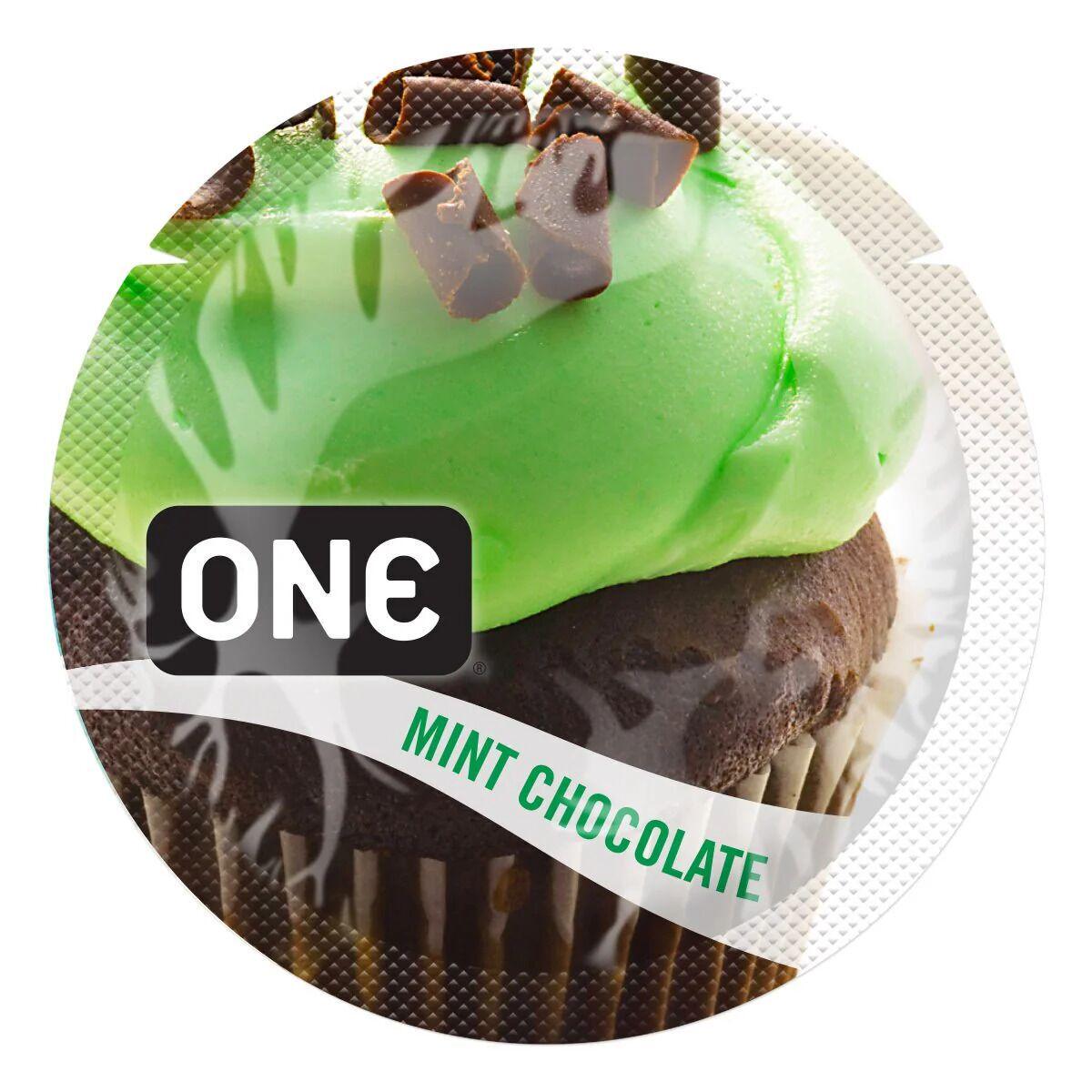 Презерватив ароматизований ONE FlavorWaves Mint Chocolate запах м’ятного шоколаду 1 шт. Зелений (BLS0749)