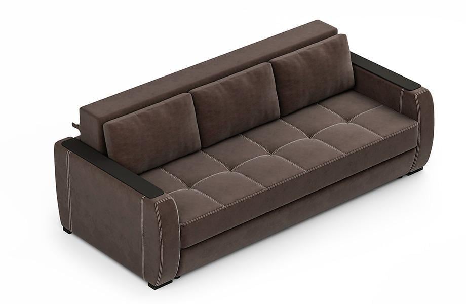 Диван раскладной ортопедический Шик Галичина Лаурель дерево/текстиль Коричневый