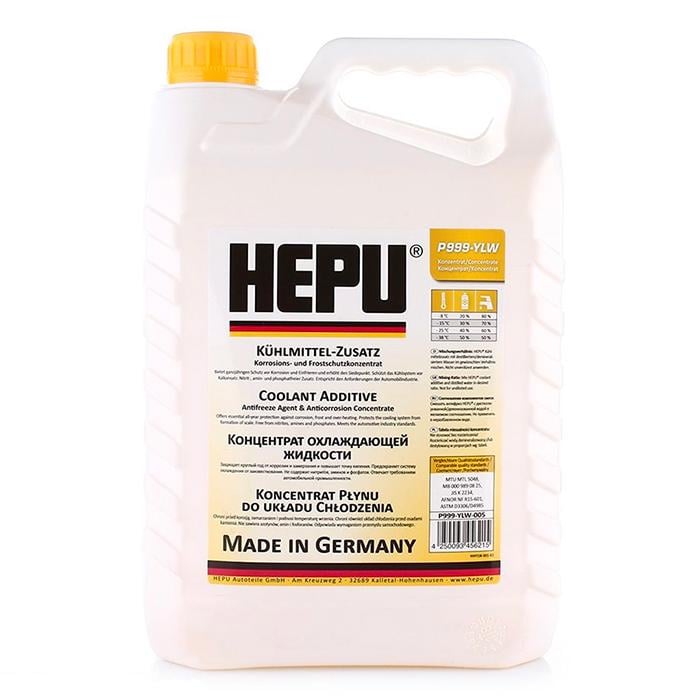 Антифриз HEPU YLW P999 G11 -YLW-005 -80 °C концентрат 5 л Жовтий (62519)
