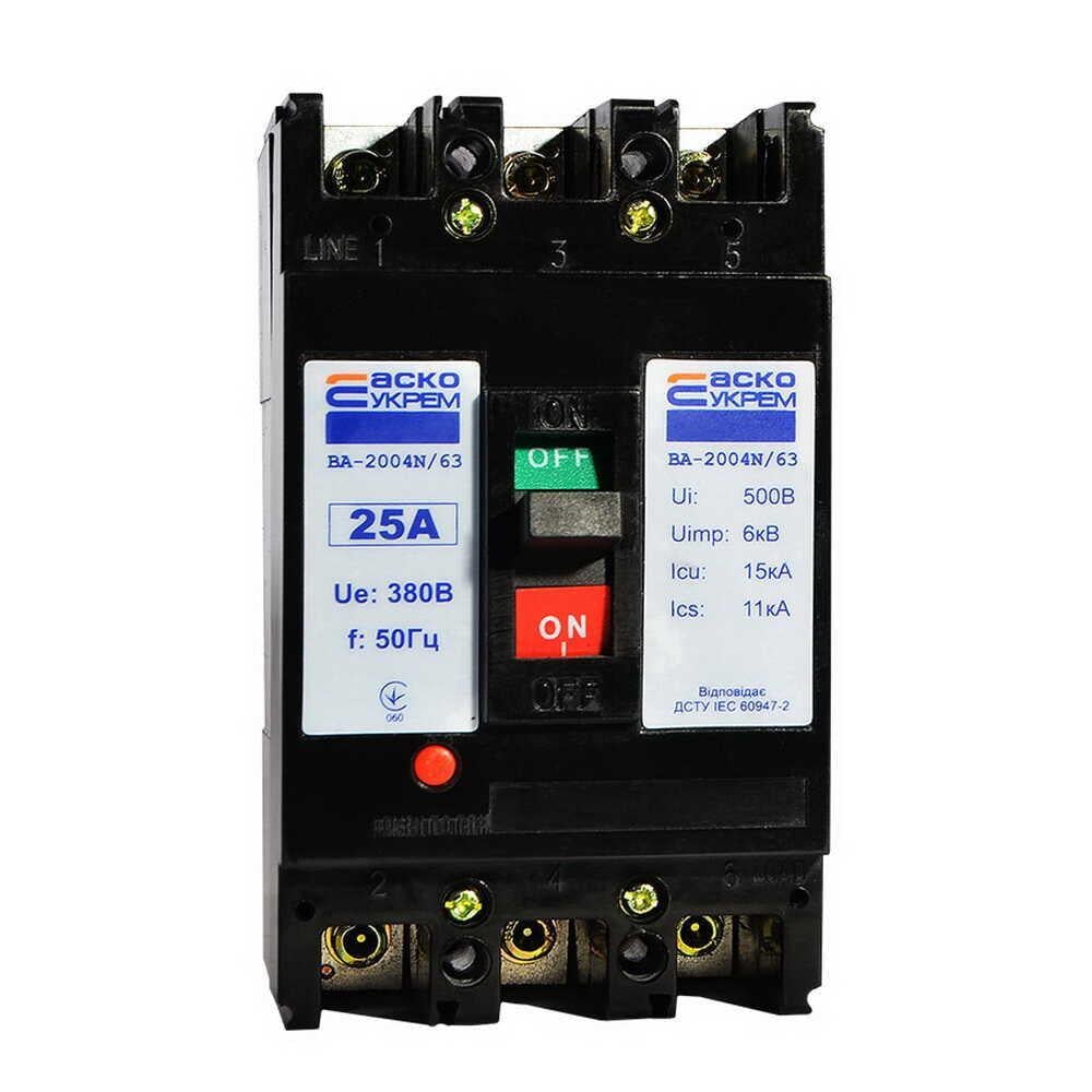 Автоматический выключатель АСКО-УКРЕМ ВА-2004N/63 3р 25А (A0010040061)