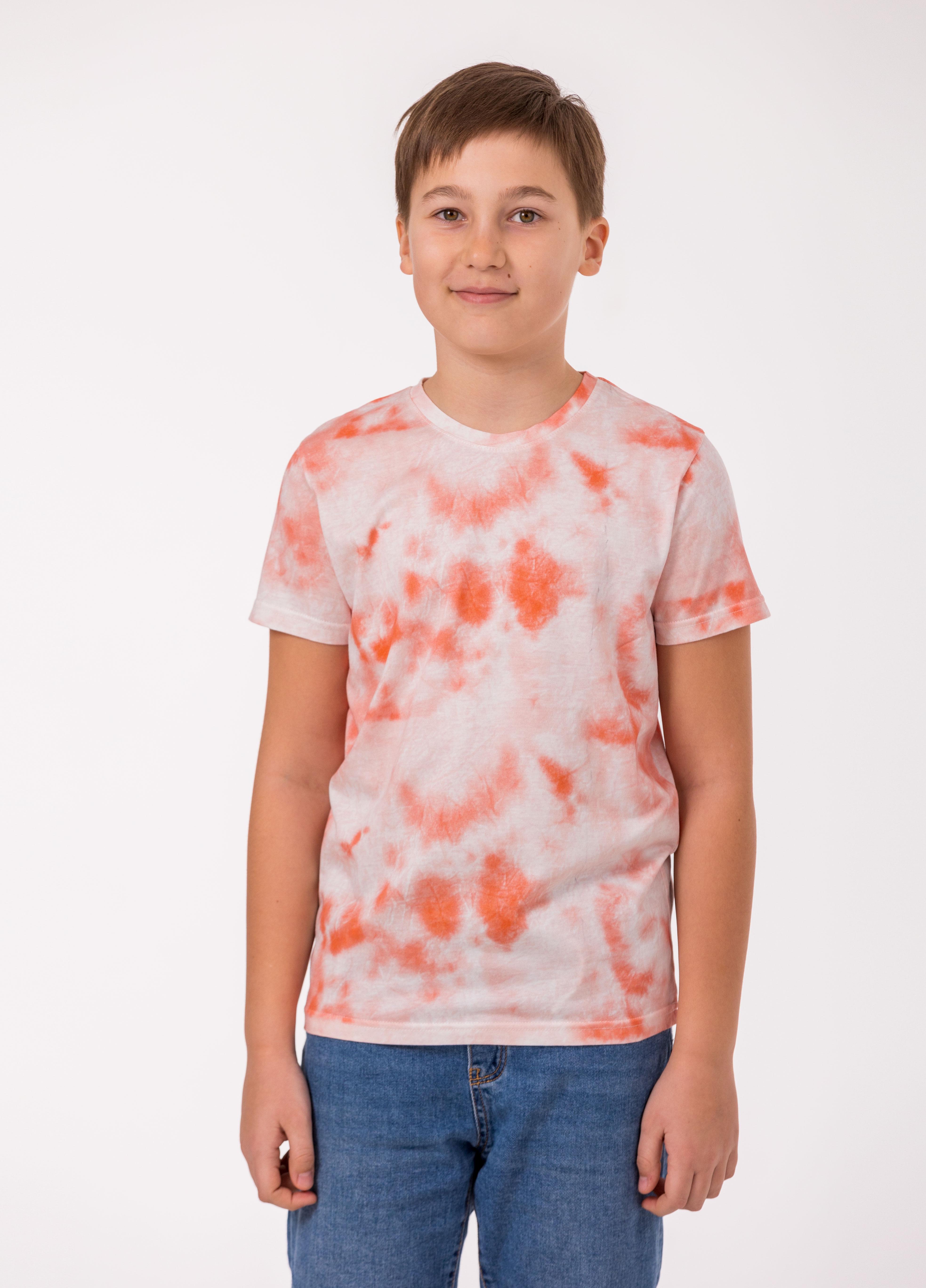 Футболка деская Наталюкс Тай-Дай р. 40 158-164 см Коралловый (4533134400371)