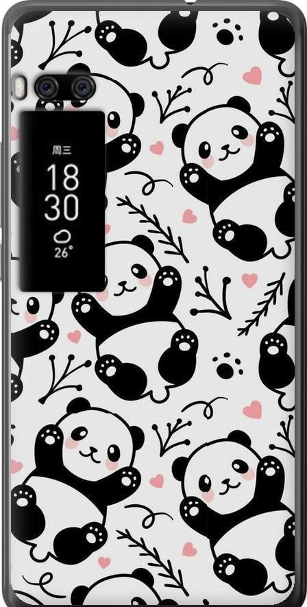 Чехол на Meizu Pro 7 Plus Панды (4318u-1131-42517)