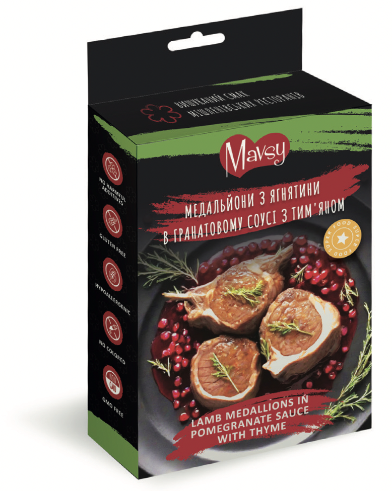 Лакомство для собак Mavsy Refined jerky медальоны из ягненка в гранатовом соусе с тимьяном 100 г (800796)