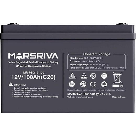 Акумулятор для ДБЖ MARSRIVA MR-PBG12-100 12V/100Ah Чорний