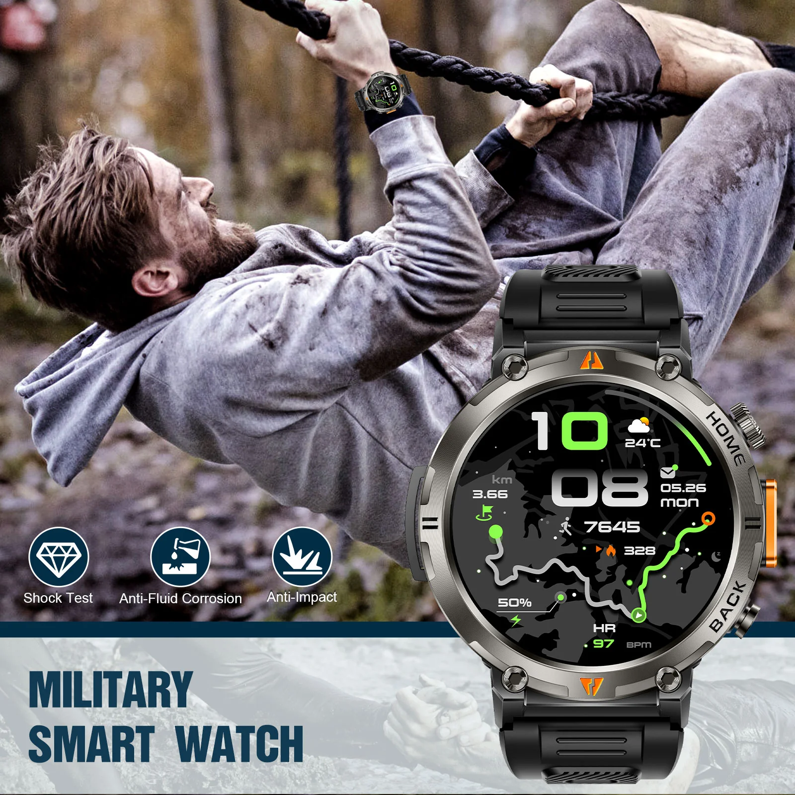 Смарт-годинник Eigiis ke3 PRO GPS 3 атмосфери два ремені (29504797) - фото 9 Смарт-годинник Eigiis ke3 PRO GPS 3 атмосфери два ремені (29504797) - фото 9