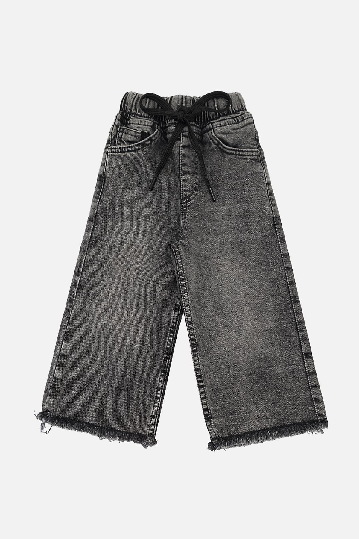 Джинсы для девочки Wide leg ЦБ-00269142 104 см Серый (SKT001042496)