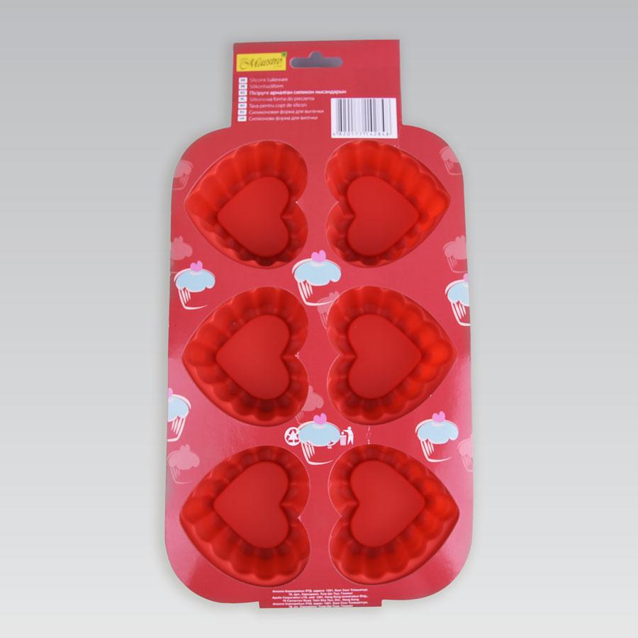 Силиконовая форма для выпечки кексов Maestro MR-1598 Сердце - фото 2 Силиконовая форма для выпечки кексов Maestro MR-1598 Сердце - фото 2