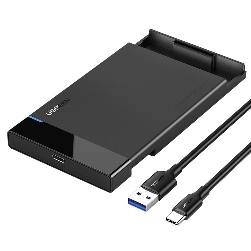 Карман внешний UGREEN для HDD/SSD 2,5" US221 USB 3.1 Black (50743)