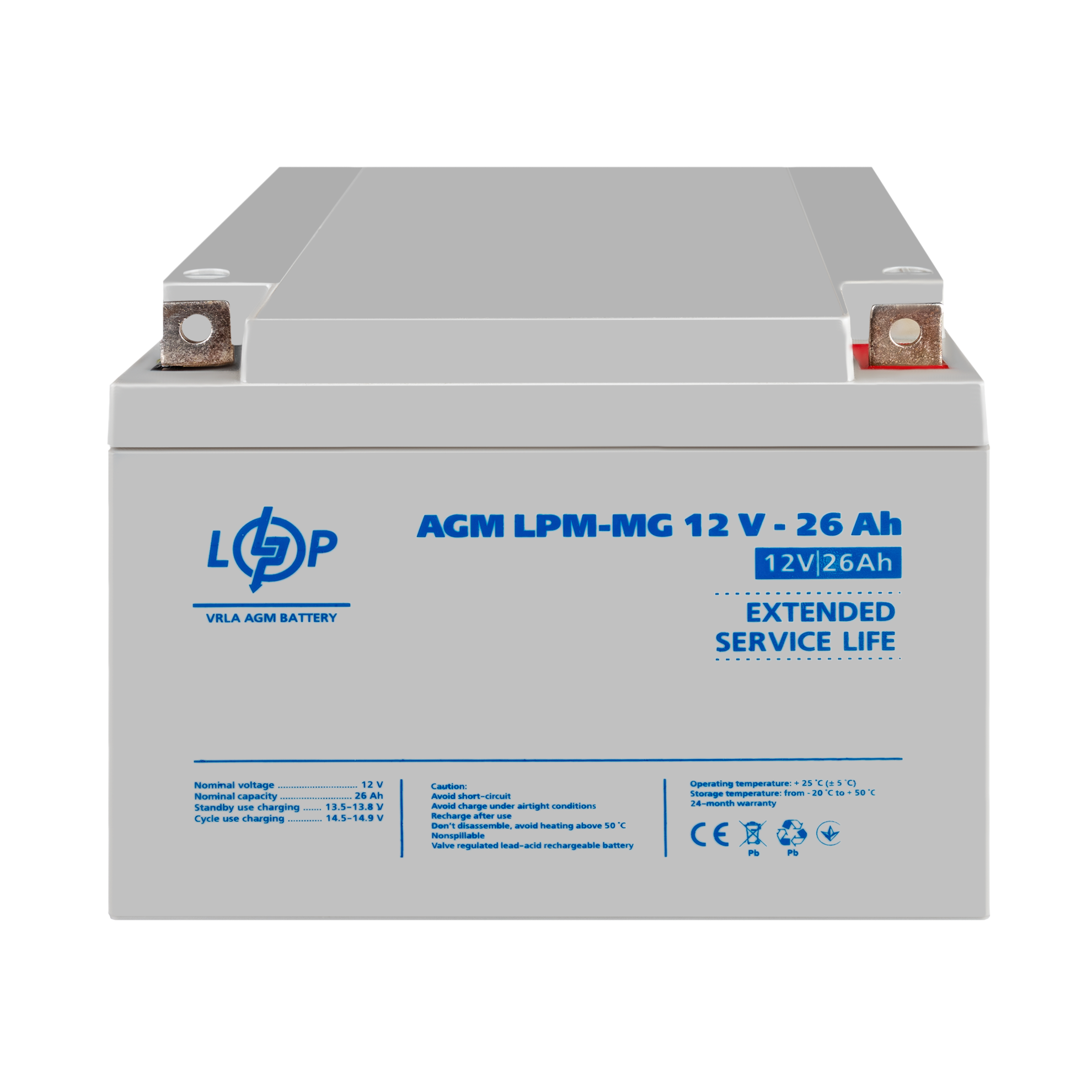 Акумулятор мультигелевий LPM-MG 12V-26 Ah (6557) - фото 2