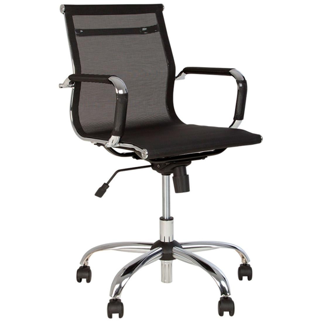 Крісло AMF Slim Net LB Хром Tilt сітка Чорний (236550)