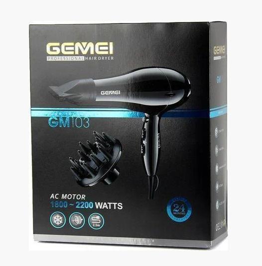 Фен Gemei GM-103 Pro с регуляцией скорости и температуры сенсорный датчик прикосновения 2200W Черный (-1007576238) - фото 8 Фен Gemei GM-103 Pro с регуляцией скорости и температуры сенсорный датчик прикосновения 2200W Черный (-1007576238) - фото 8