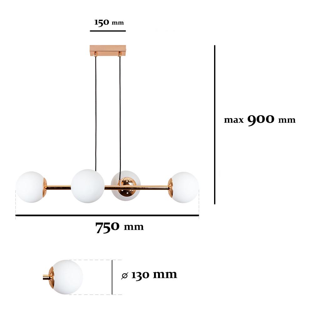 Люстра 7529909-4 gold/Wh Золотой/Белый (lvs4788) - фото 2 Люстра 7529909-4 gold/Wh Золотой/Белый (lvs4788) - фото 2