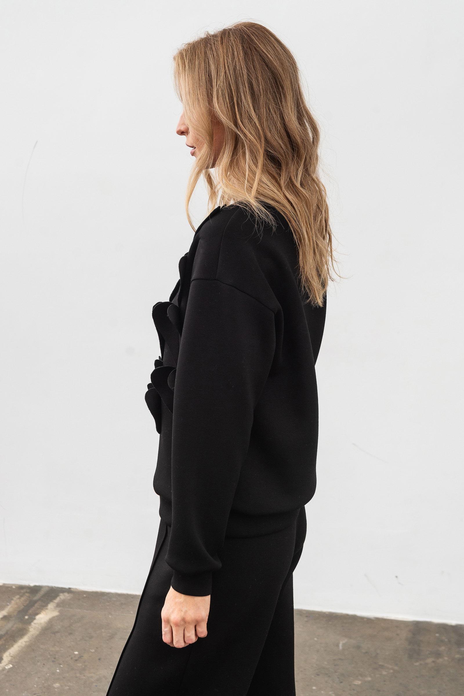 Світшот Lesia Оріне 01 р. 42 Чорний (150480000) - фото 2