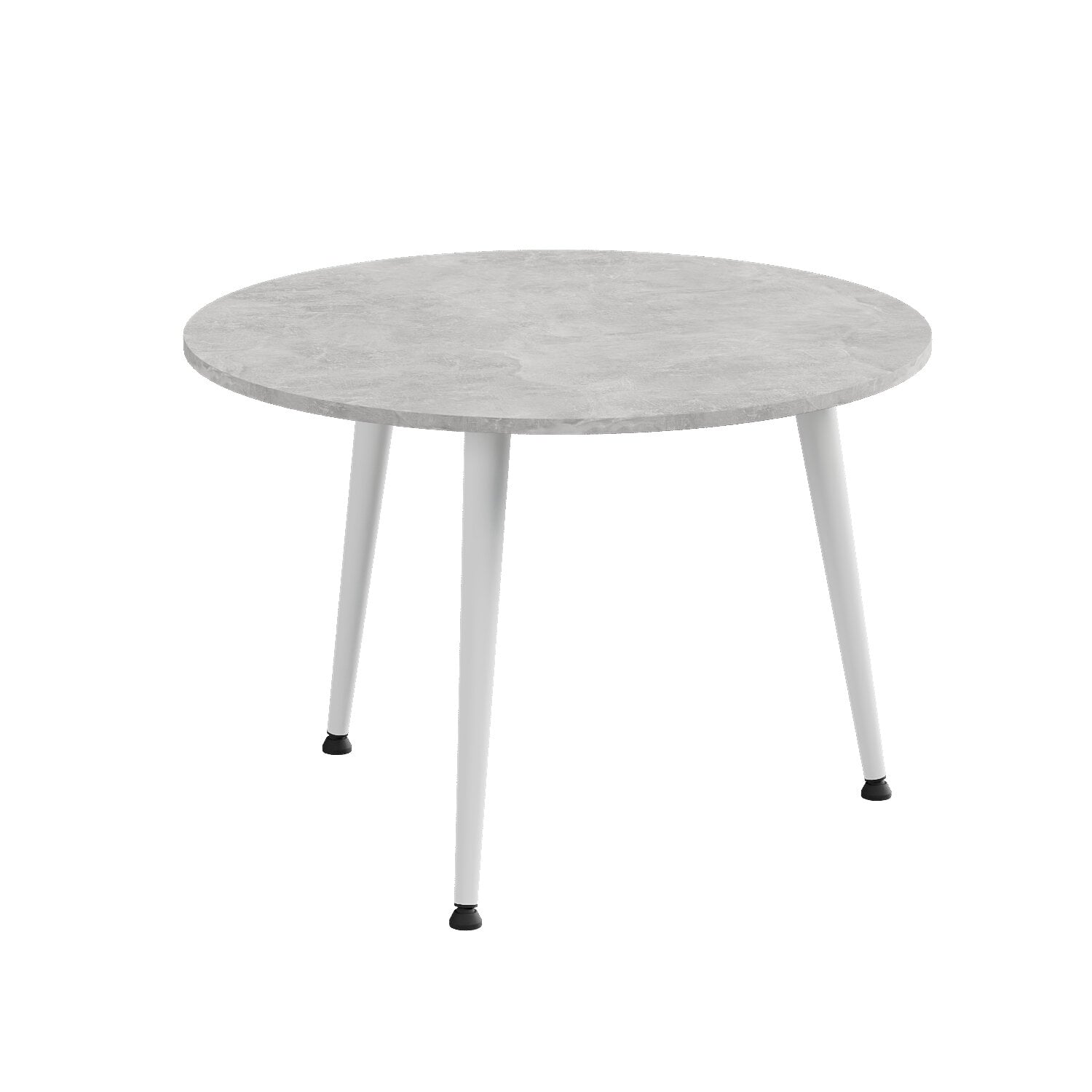 Журнальный стол круглый Ferrum-decor OPTIMA 1 ножка конусная металл/ДСП 16 мм 450x670x670 мм Белый/Бетон (FRD-107471)