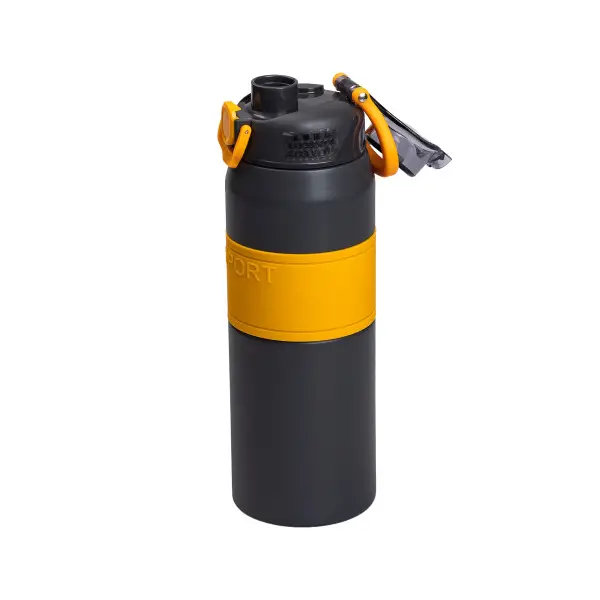 Термос с ручкой Sport YIWU из нержавеющей стали с мундштуком 800 мл Серый (147-107-HP-14-6G) - фото 4