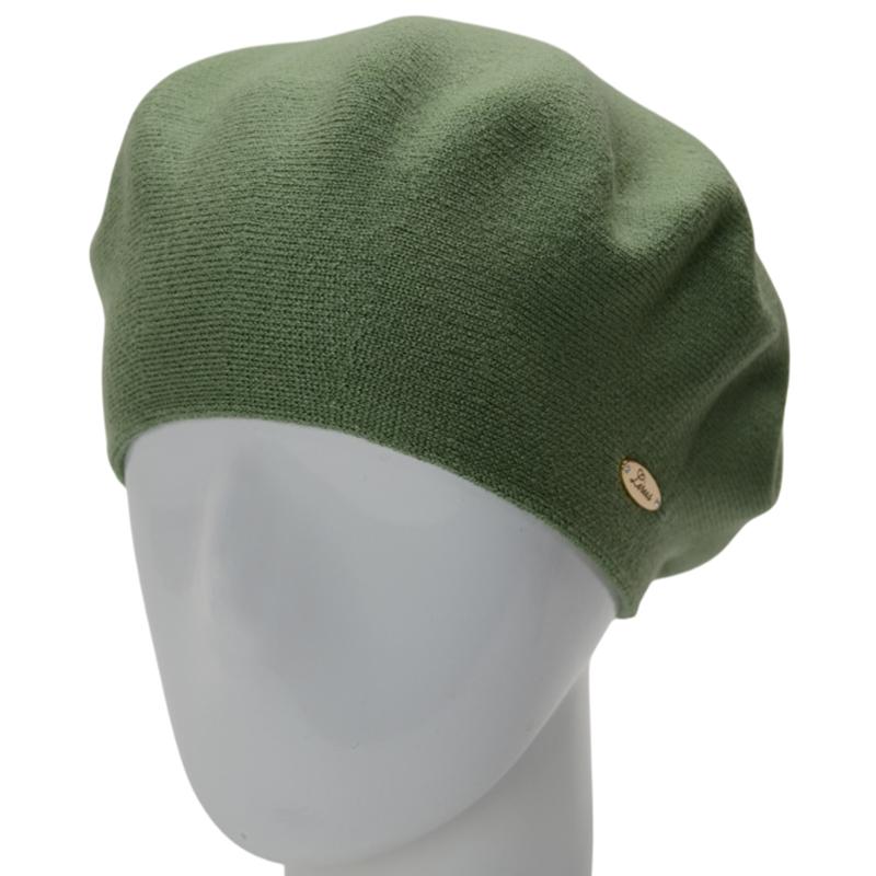 Берет женский Lirus СофиБ из вискозы двойной one size Оливковый (225702)