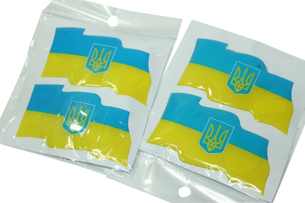 Наклейка рельєфна Flag UKRAINE 8х4 см 2 шт. - фото 4