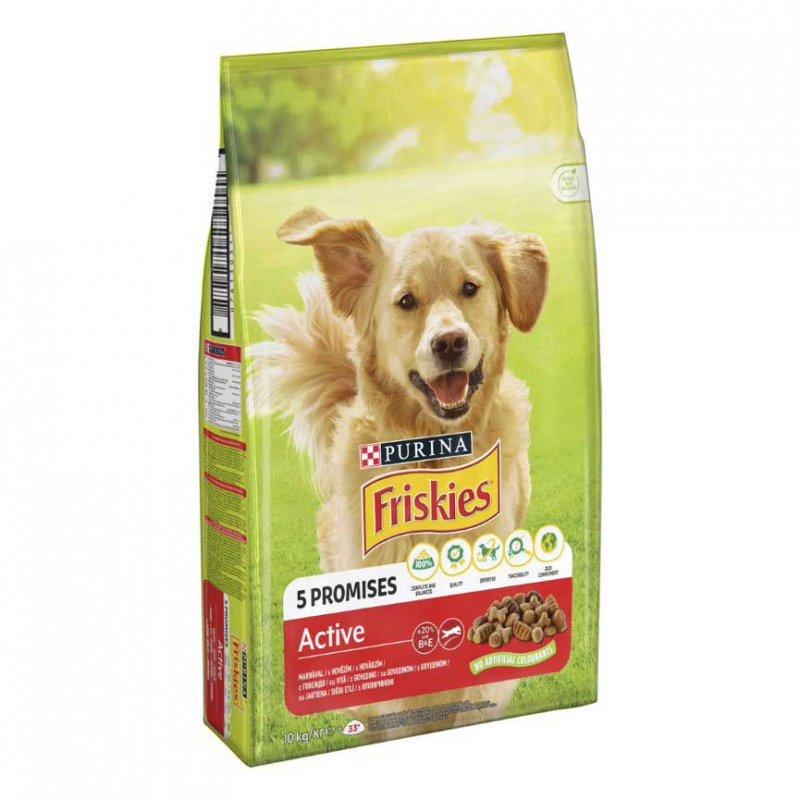 Сухой корм Purina Friskies Active для взрослых активных собак с говядиной 10 кг (2295848264)