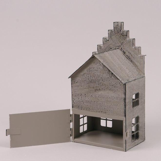 Подсвечник Flora Домик металлический 25 см Cерый (39585) - фото 3