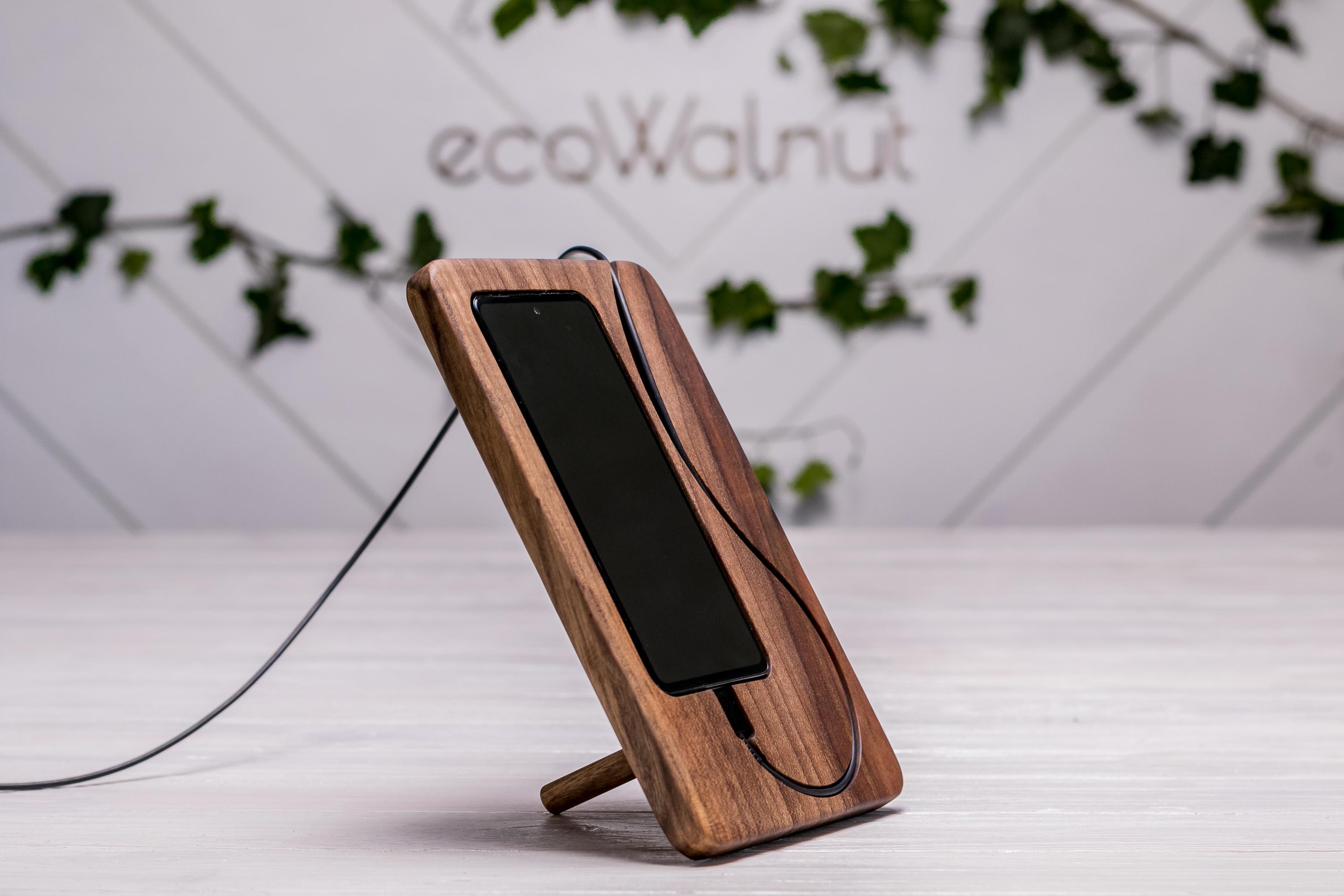 Зарядний пристрій EcoWalnut бездротовий з логотипом (EW-31)