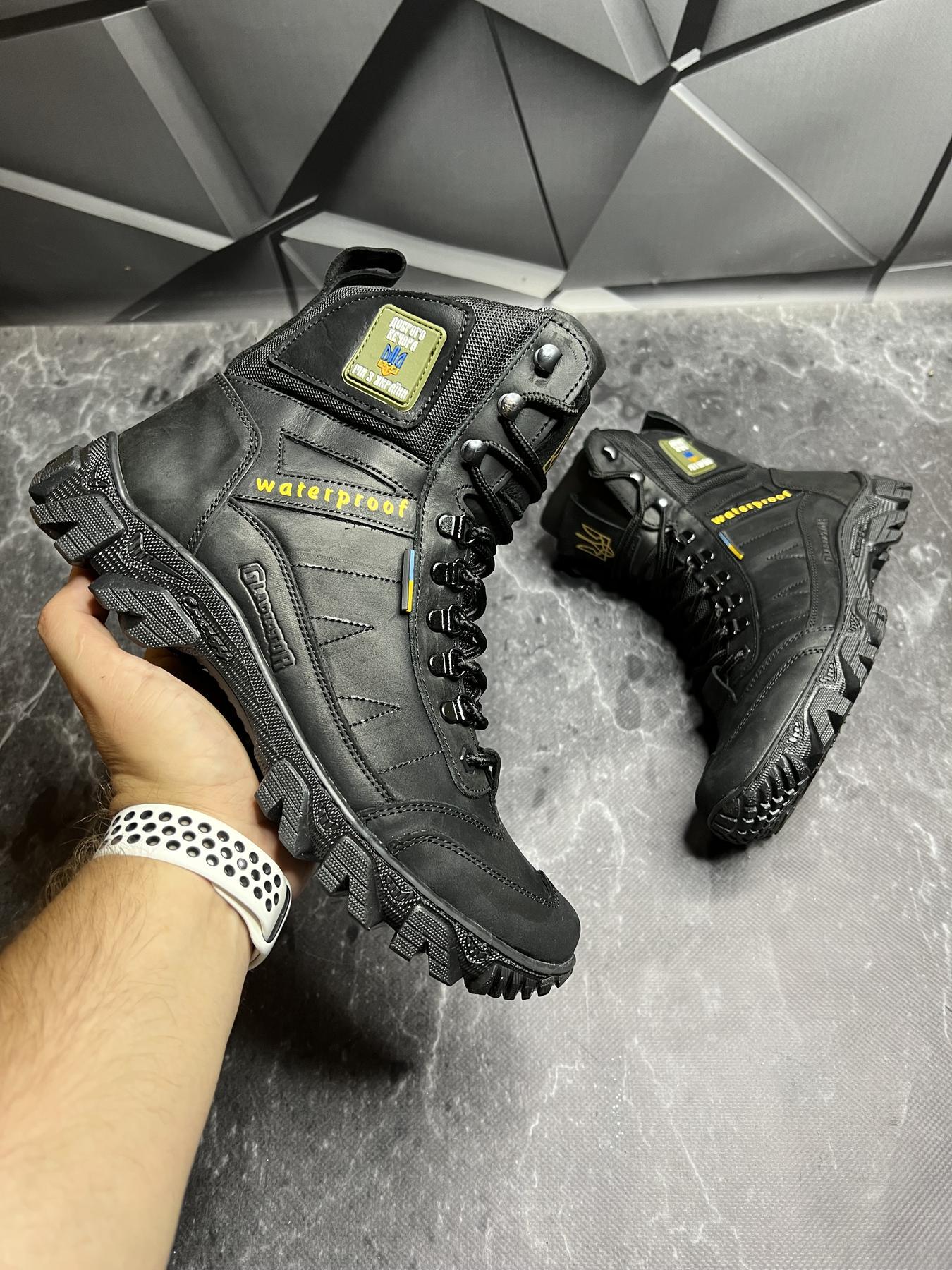 Берці чоловічі із натурального нубука демісезонні р. 43 Чорний - фото 2 Берці чоловічі із натурального нубука демісезонні р. 43 Чорний - фото 2