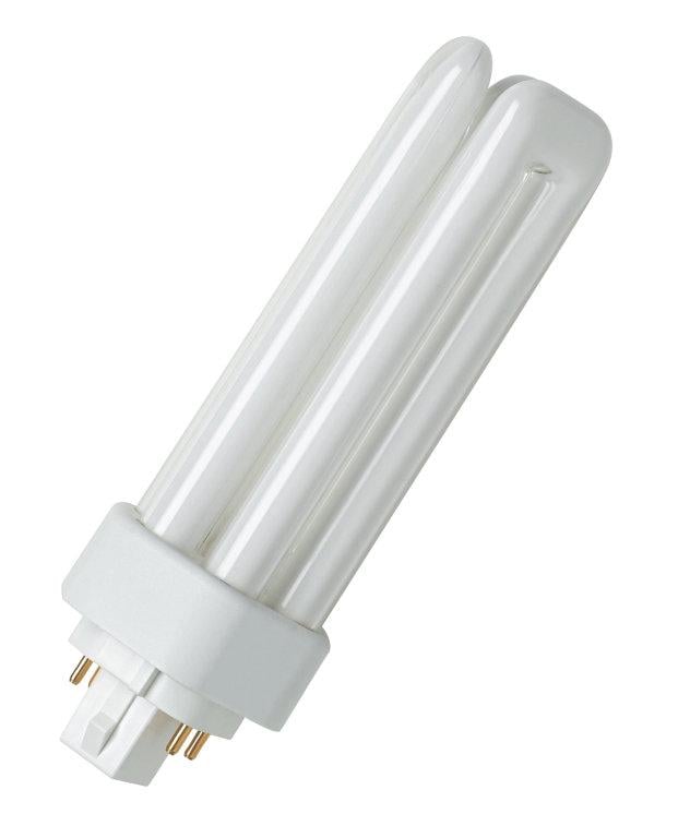 Лампа люминесцентная OSRAM DULUX компактная 18W 100V 1200lm 3000K GX24q-2 117x12 мм U-образная (4050300342245) - фото 1