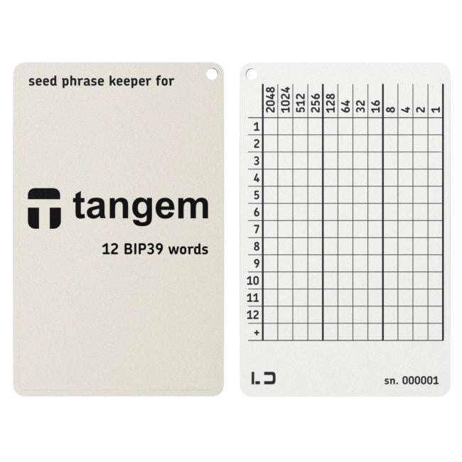 Планшет мнемонический Lapua Seed Phrase Keeper for Tangem 12+1 BIP39 слов 2 шт. (LSPKT/34077705)