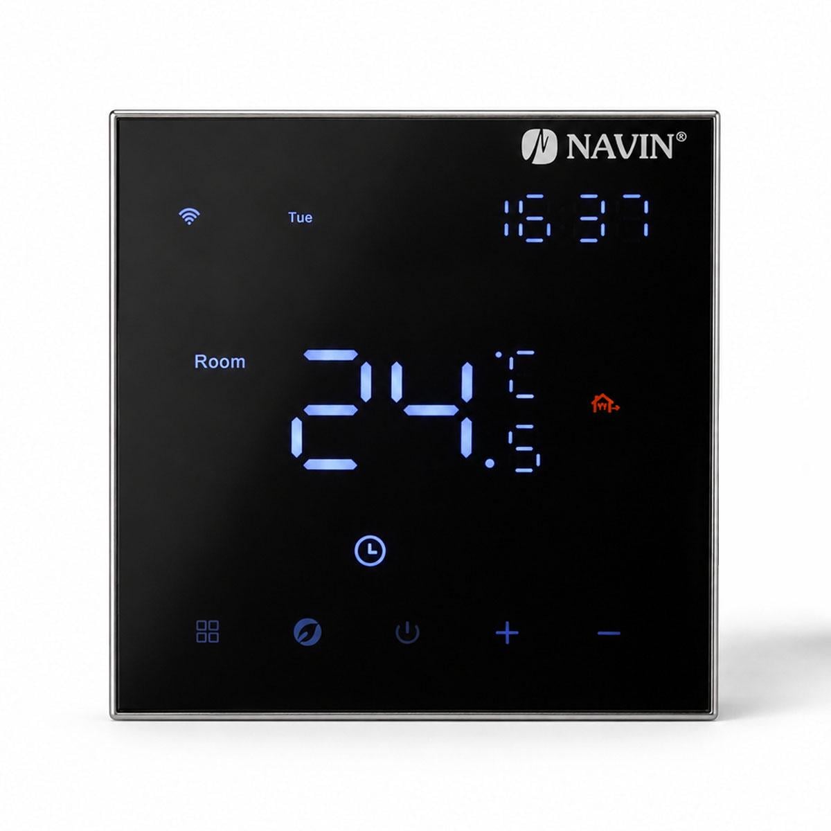 Терморегулятор для электрического теплого пола NAVIN EH602 B-16A с Wi-Fi Черный (S24-660074-0441)