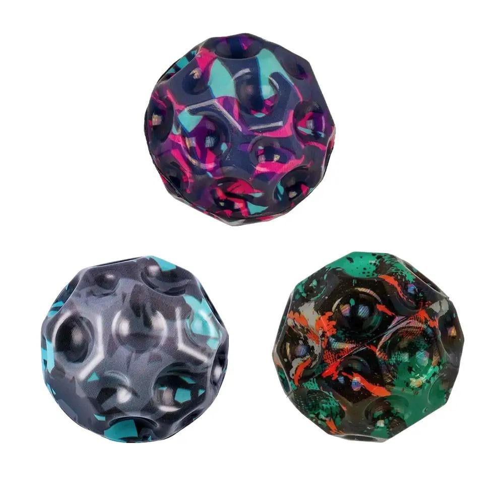 Детский мяч космический Jump Hole Ball 7 см 3 шт. Серый/Фиолетовый/Черный (ULT-1226157)