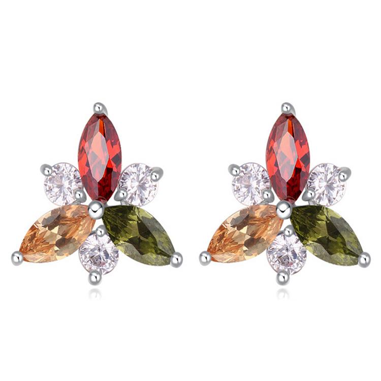 Серьги с кристаллами Сваровски Italina 21242 Разноцветный